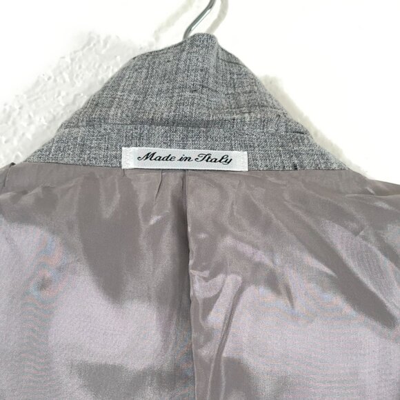 Pull Pal Zileri 100% Linen 3 Button Blazer in Light Grey Heather Men's Size 42R - Picture 12 of 12